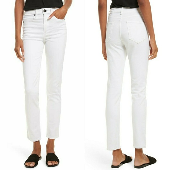 rag and bone high rise ankle skinny white